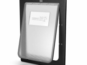 Aussie Pet Doors APD Large Rectangle Dog Door For Glass, Screen and Timber Doors – Black